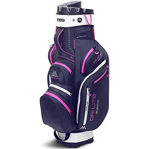 Big Max Dri Lite Silencio 2 Cartbag - Wasserabweisende Golftasche stahlblau pink